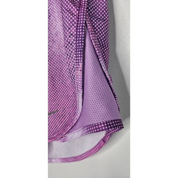 Nike Dri Fit Running Shorts Women XS Purple Elastic Waist Brief Lined Zip Pocket - Picture 3 of 10